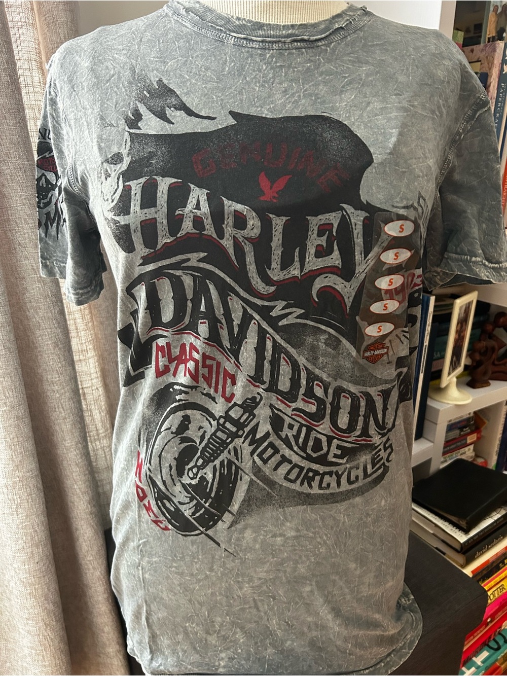 Harley-Davidson Gray Washed Short Sleeve Graphic Tee